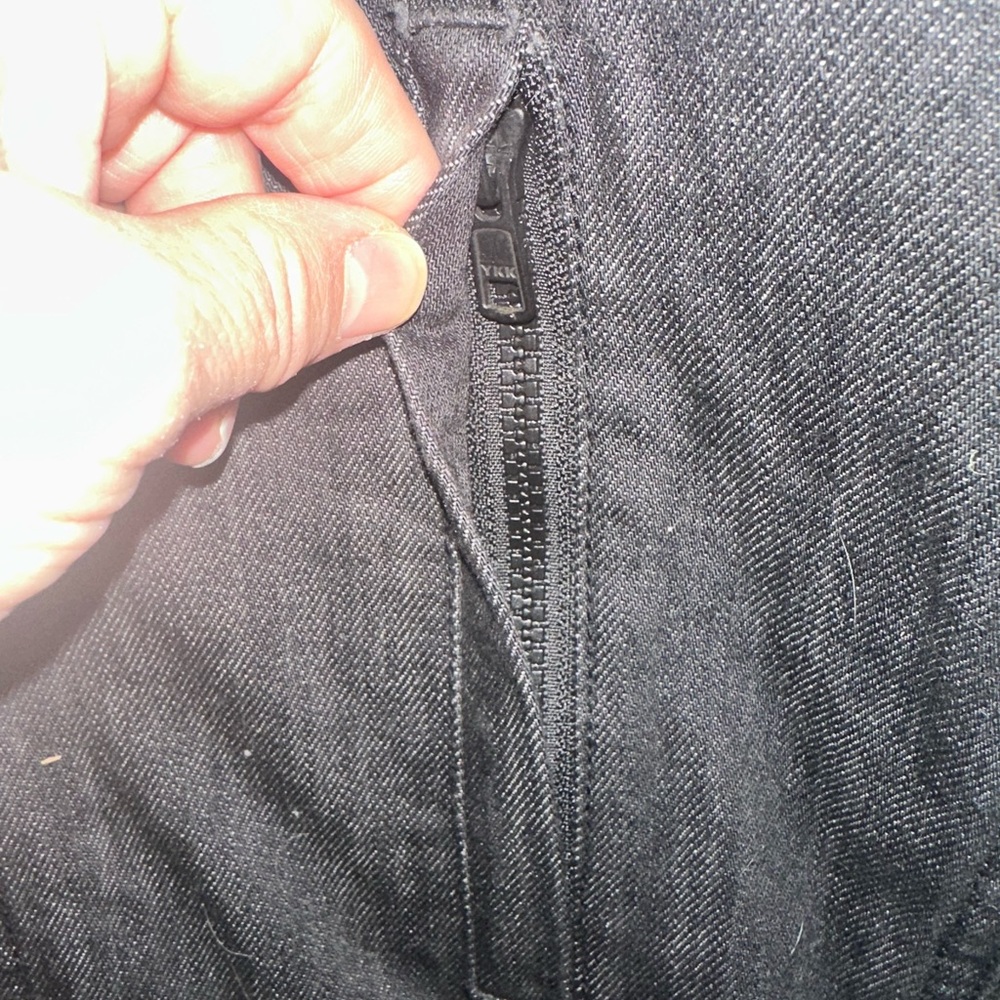 Z1R Men's Black Denim Vest with Snap-Front with Zipper and Chest Pockets - Picture 2 of 9